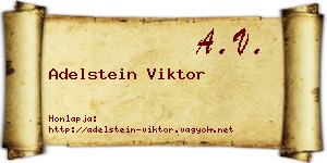 Adelstein Viktor névjegykártya