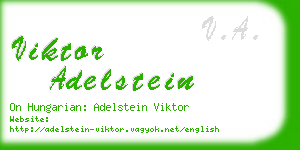 viktor adelstein business card
